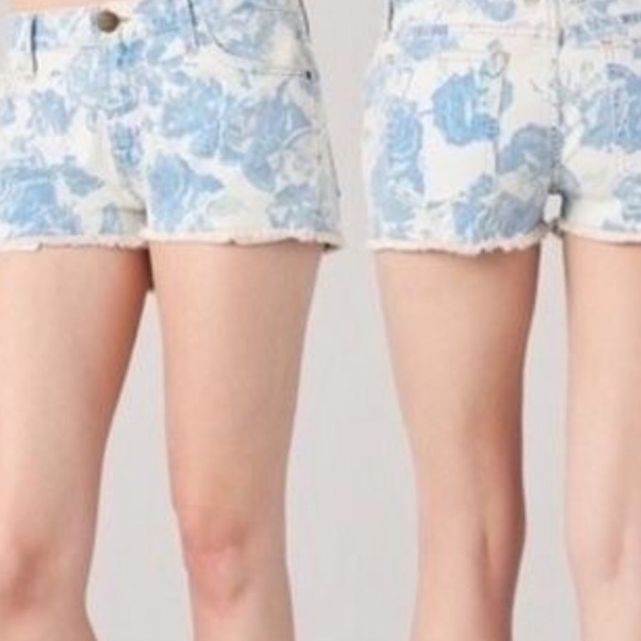 Current Elliott Boyfriend Shorts Blue Rose 29 - Picture 1 of 6